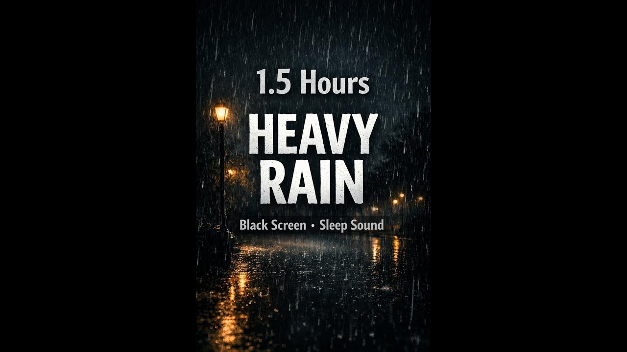 Long Rain Ambience (1:30 Hours) | Relax • Study • Sleep