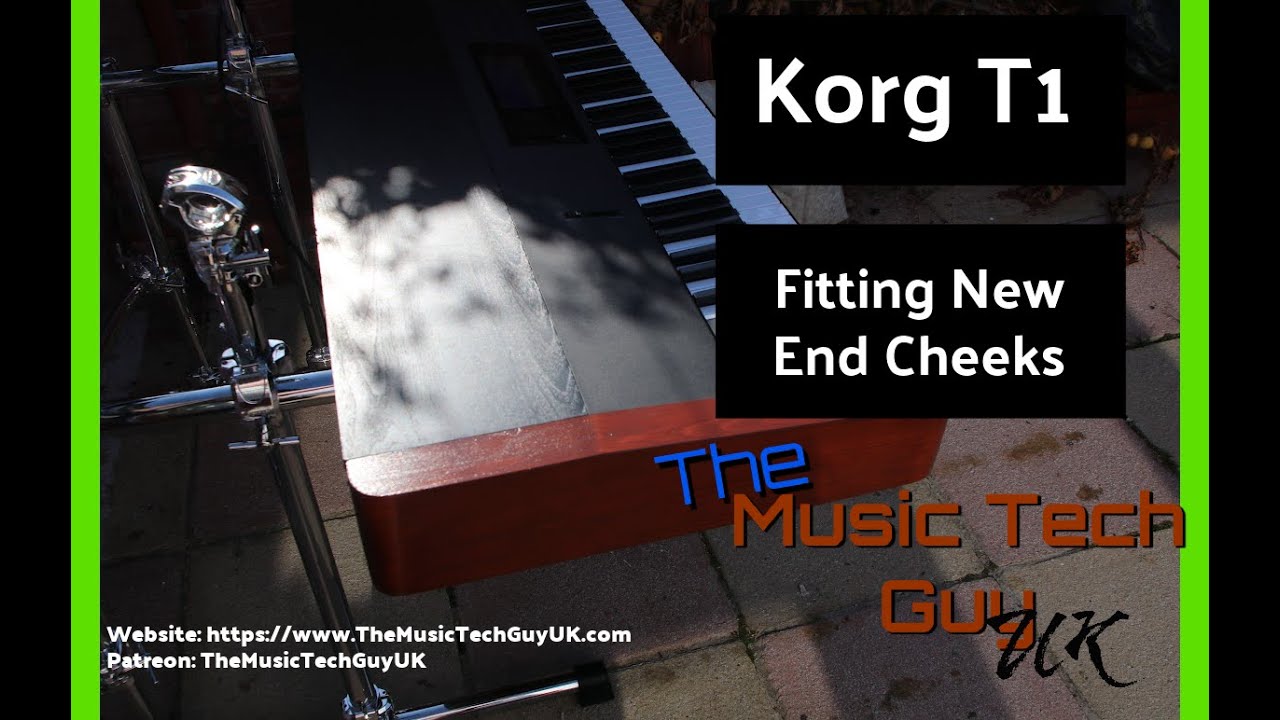 Korg T1 - Fitting new end cheeks to the Korg T1