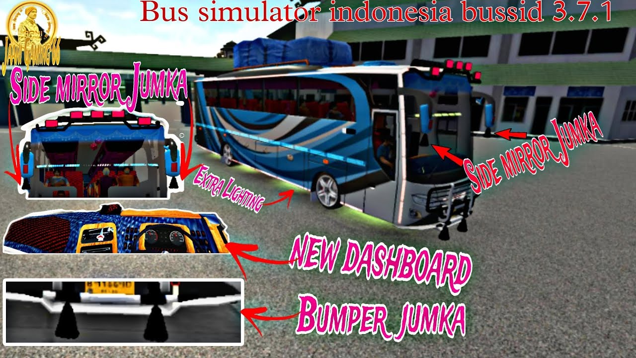 new bumper mirror Jumka Dashboard Extra Lighting /v 3.7.1 bussid || jaani Gaming 66 ⚔️