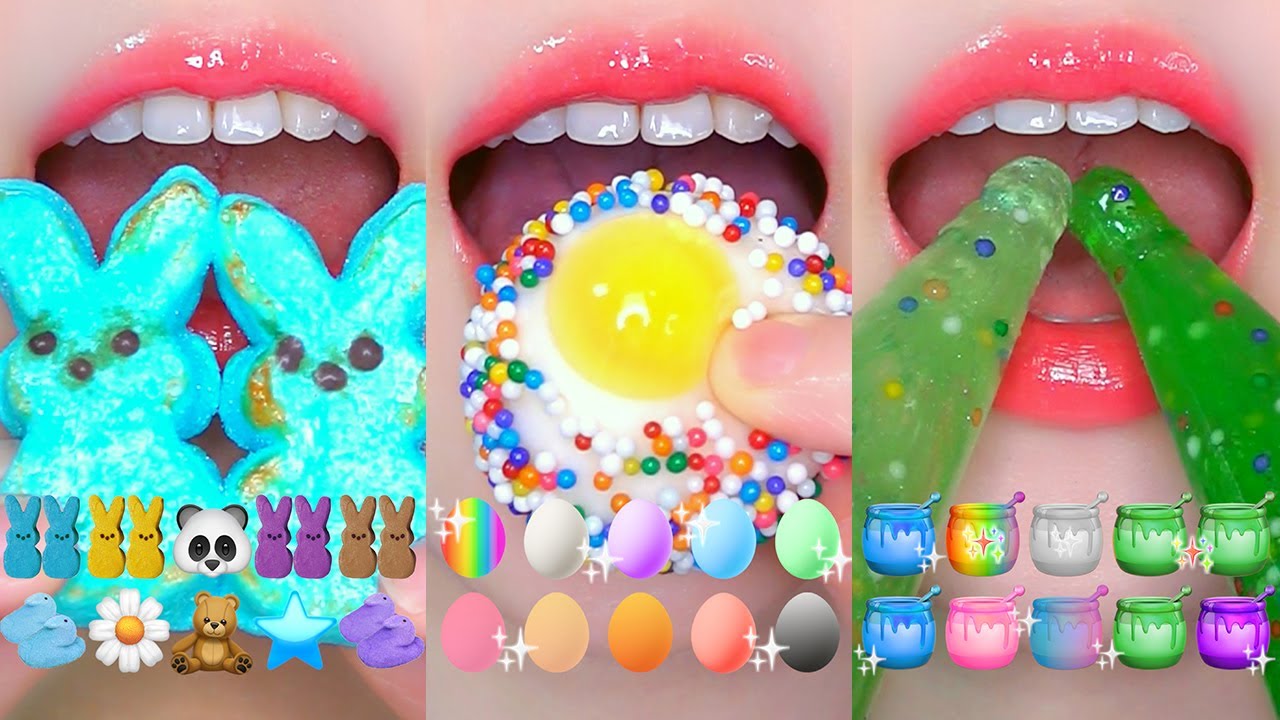 ASMR DESSERTS EMOJI FOOD CHALLENGE 😋 이모지 먹방 모음집 EATING SOUNDS MUKBANG