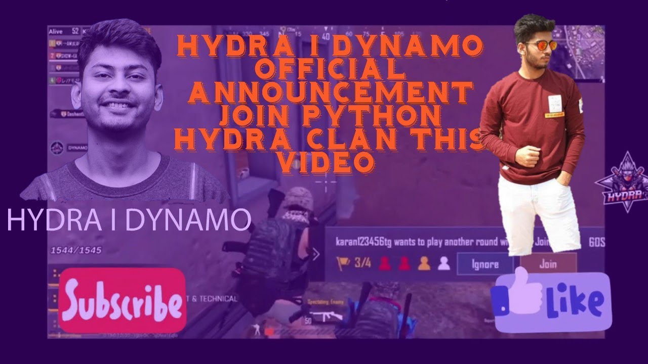 Python join hydra official announcement of HYDRA I dynamo I #HYDRACLAN