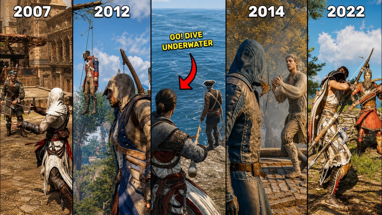 Evolution of Long-Range Weapons in Assassin's Creed Games (2007-2021)