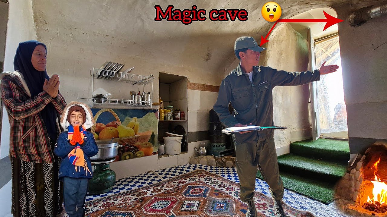 Police investigation in magical cave; Is it possible for mother and son to live in this cave?