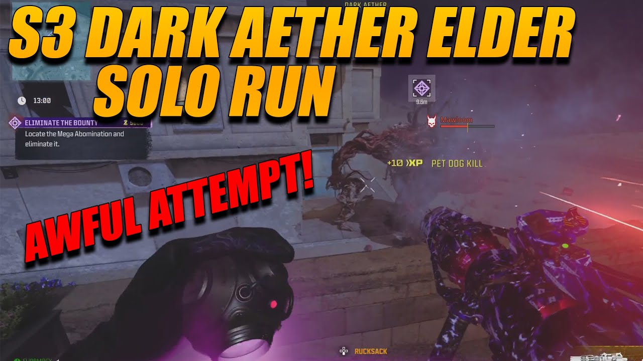 S3 Elder Dark Aether SOLO RUN! Near death experience lol