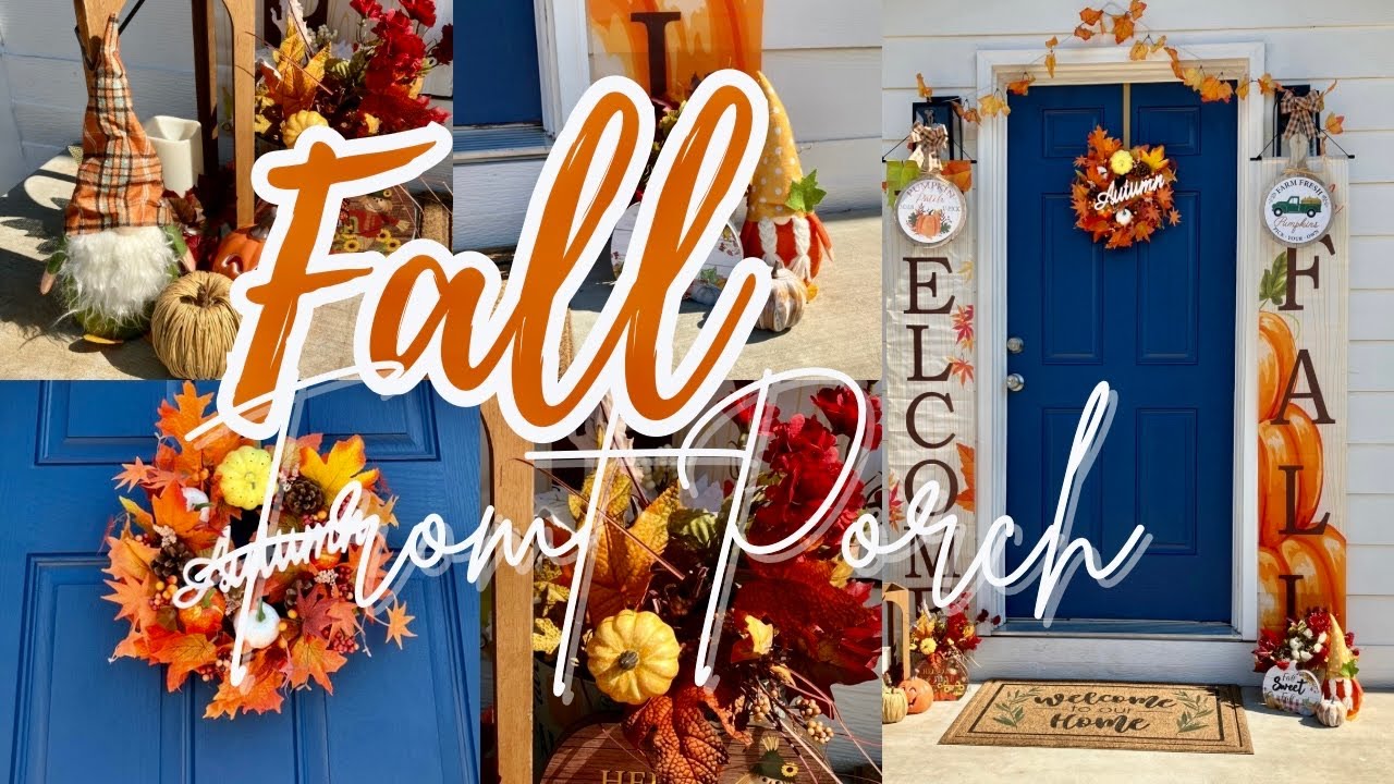 NEW ✨ 🍁2024 FALL FRONT PORCH 🍁🎃 Decorate with Me | FALL Decor 2024 | MOBILE HOME FRONT PORCH