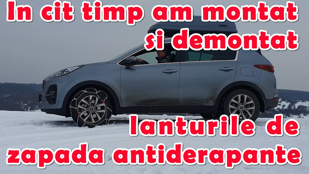 In cit timp am montat si demontat lanturile de zapada antiderapante Thule snow chains