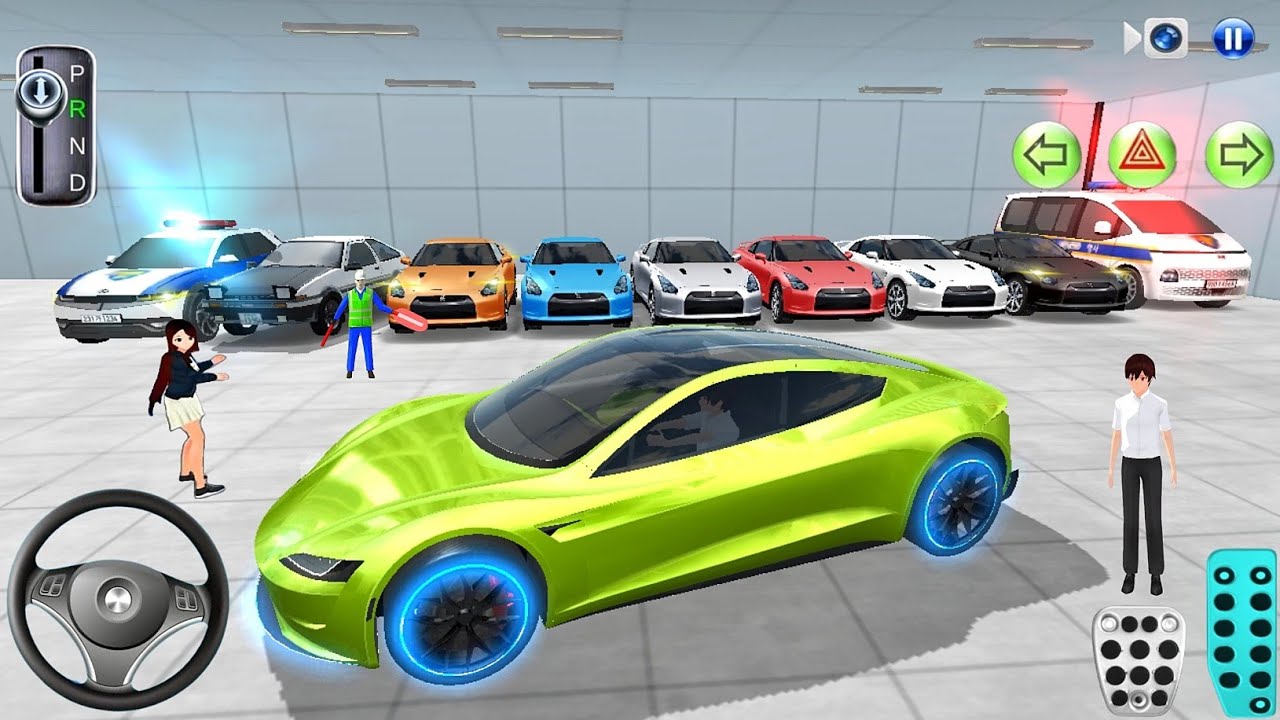 Tesla Electric EV & All New Supercars Collection in Building Garage🚘 3D Driving Class! Android Game