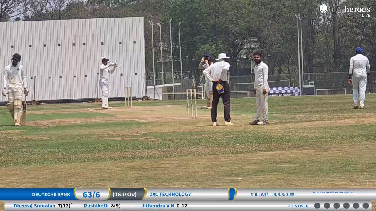 DXC TECHNOLOGY vs Deutsche Bank live cricket match | Infy Samarpan Cup 2025 live - Infosys Cricket G