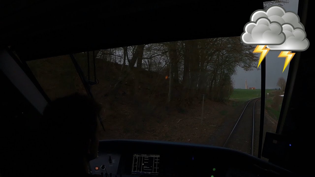 Fahrt ins Aprilgewitter | Regen und Hagel aus Lokführersicht