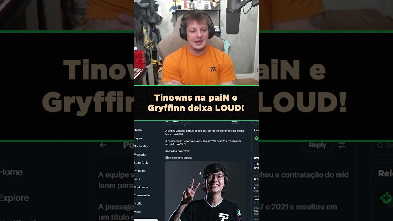 Tinows na paiN e Griffynn deixa LOUD pro CBLOL 2026 #leagueoflegendsbrasil #leagueoflegends #cblol