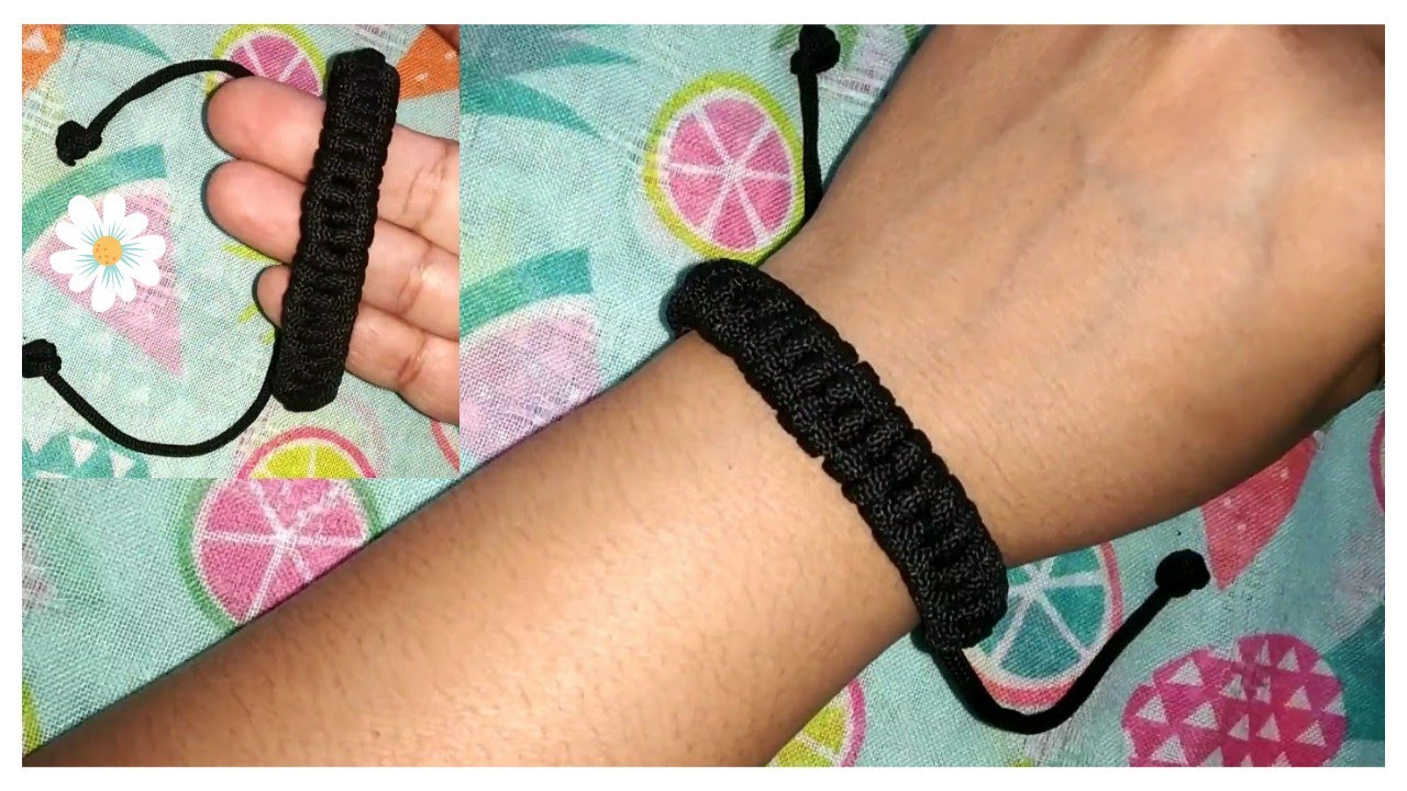 Beautiful black thread macrame hand bracelet ⚫ || new design
