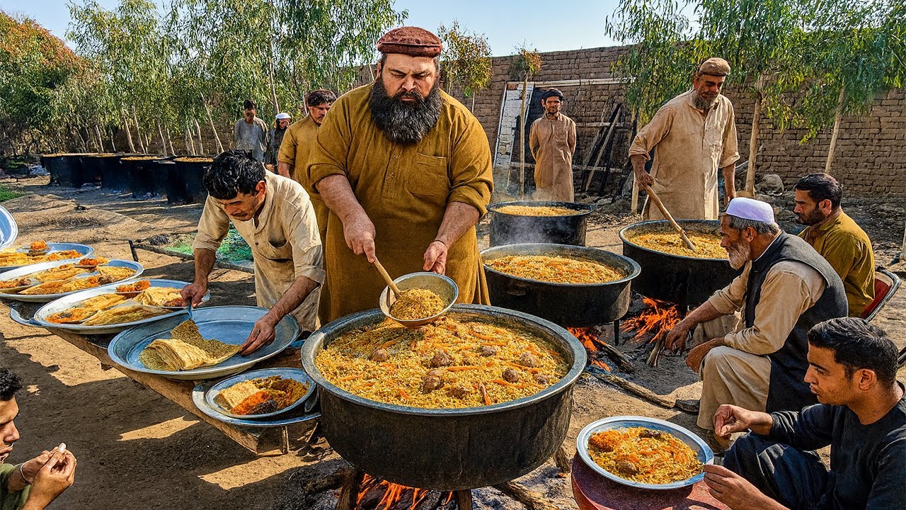 Afghanistan's Biggest village marriage ceremony | Cooking Kabuli Pulao for 5000+ Peoples 😮