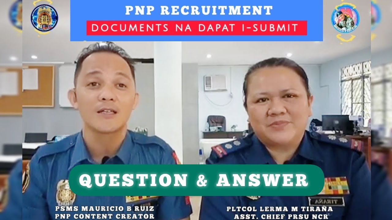 PART 1 |PNP RECRUITMENT: Mga Dokumento na dapat ipasa