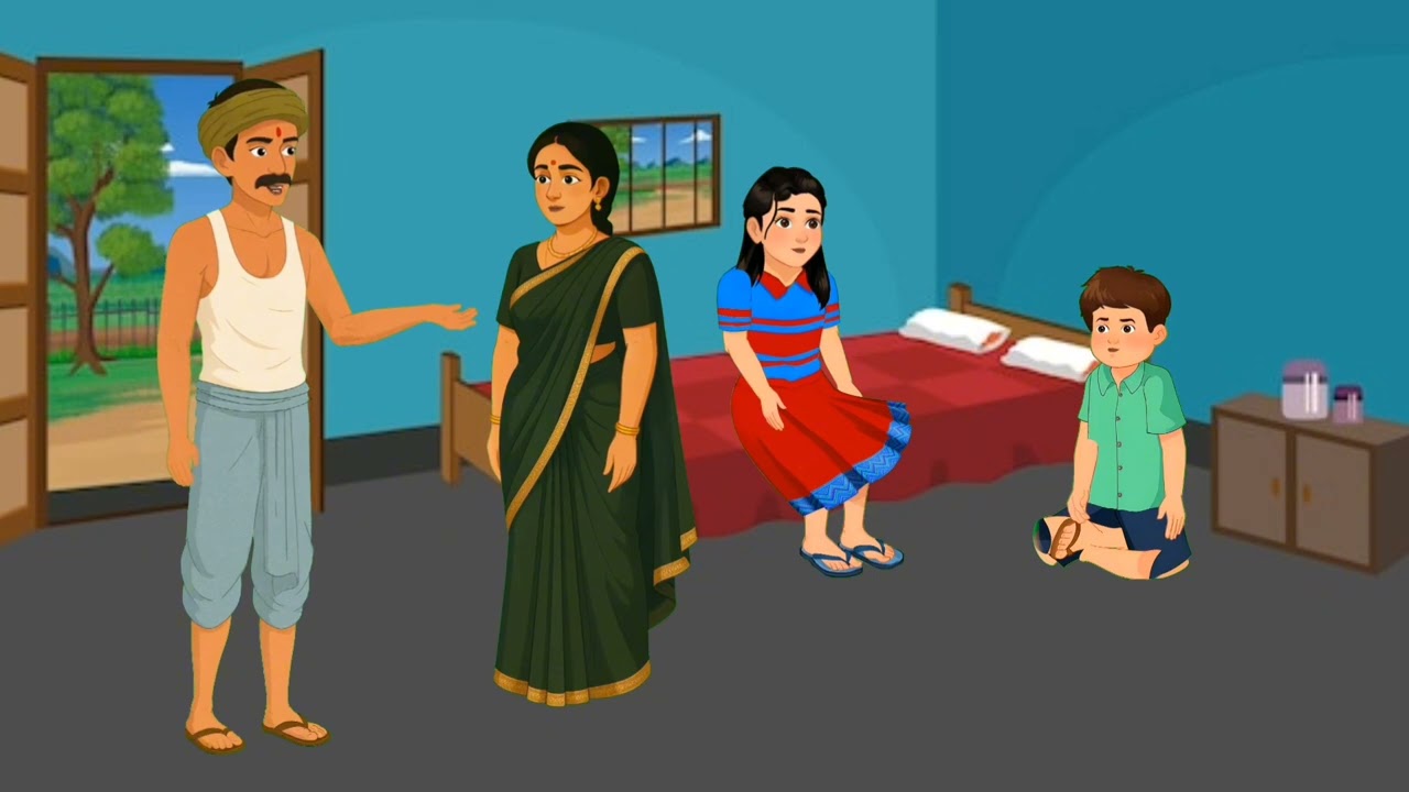 लकड़हारे की किस्मत का चमत्कार |🍀|  hindi kahani || हिन्दी कहानियाँ || hindi moral story | cartoon 