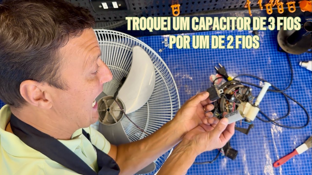 TROQUEI UM CAPACITOR DE 3 FIOS POR UM DE 2 FIOS DO VENTILADOR LORENSID