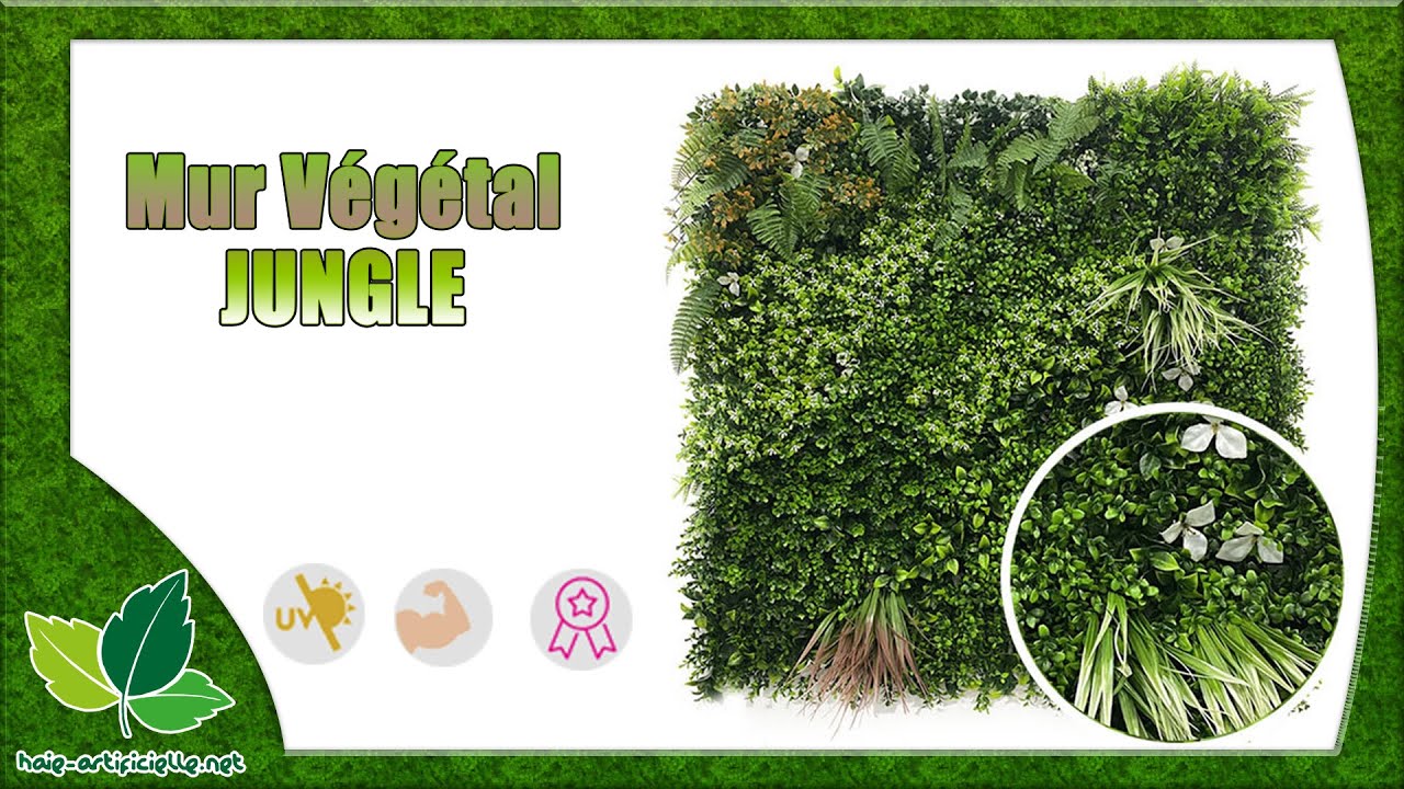 Mur Végétal Artificiel JUNGLE / Haie-artificielle.net