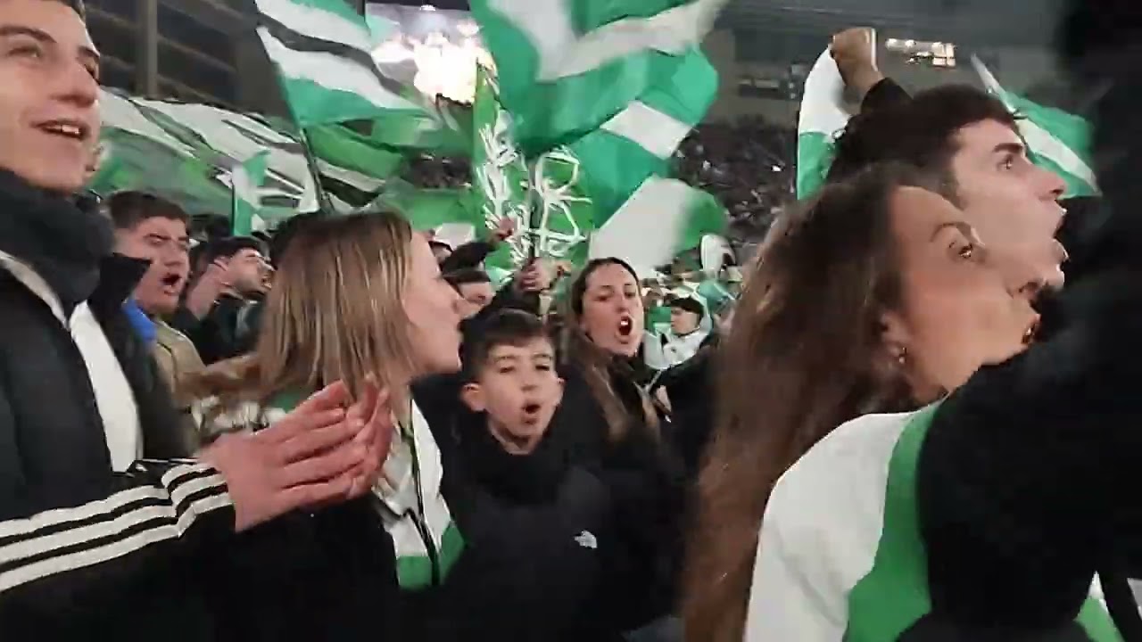 Grada de animación del Gol Sur de La Cartuja 