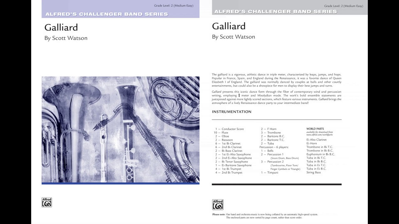 Galliard, by Scott Watson &ndash; Score & Sound