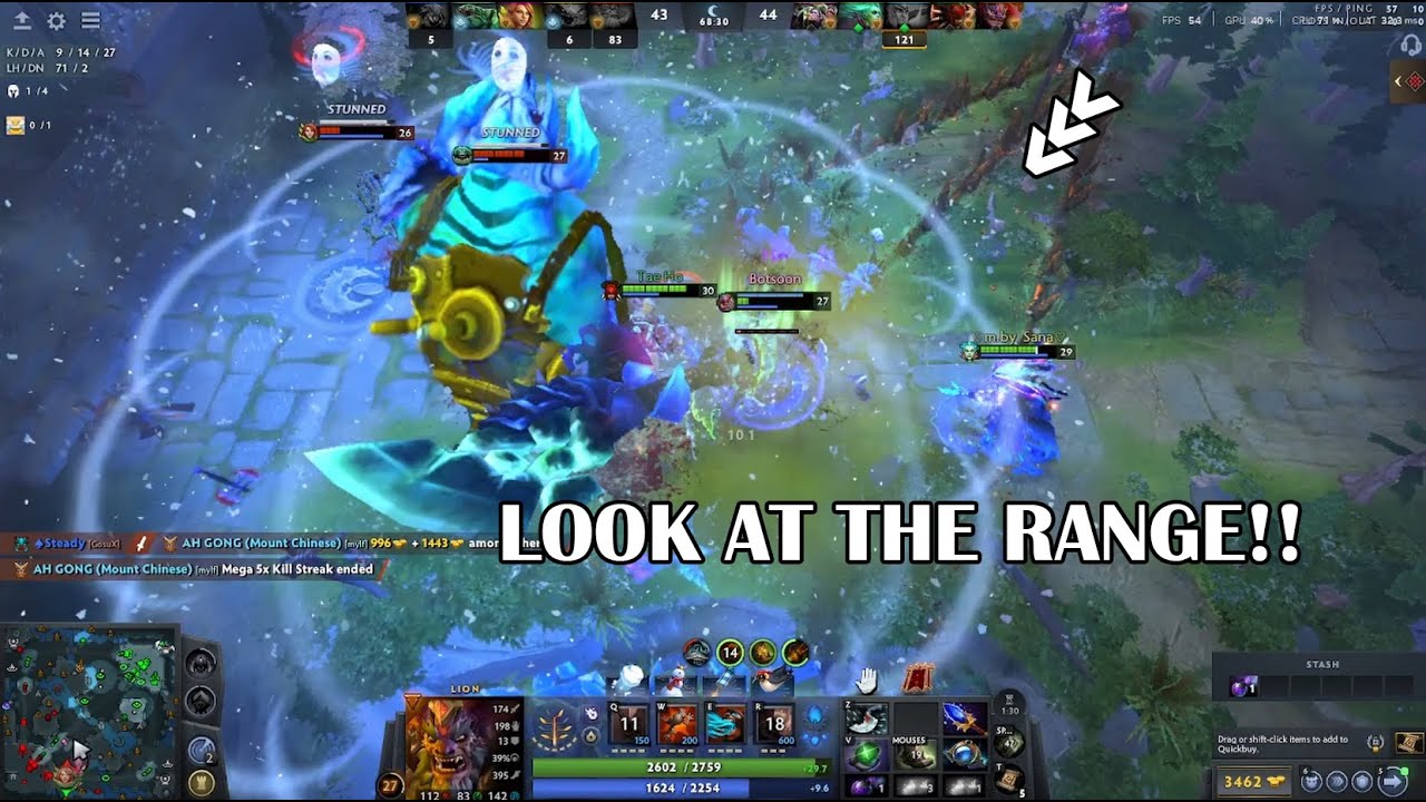 We love 1 hour dota: Look at that stun range!!