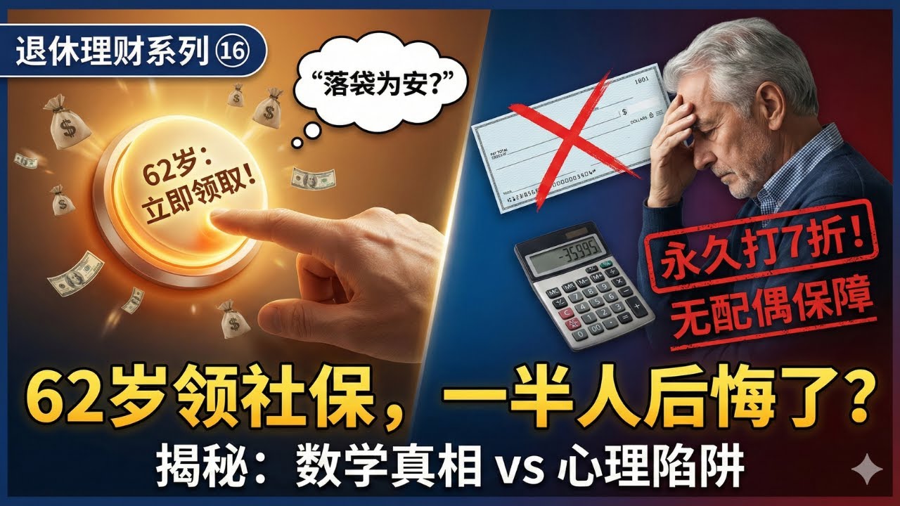 退休理财系列⑯  62岁领社保：是聪明的“落袋为安”，还是昂贵的“终身减薪”？| 高端思享EP146