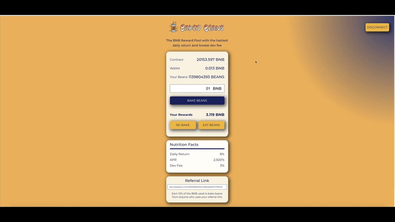 $1192 Baked Beans BNB Miner Withdraw