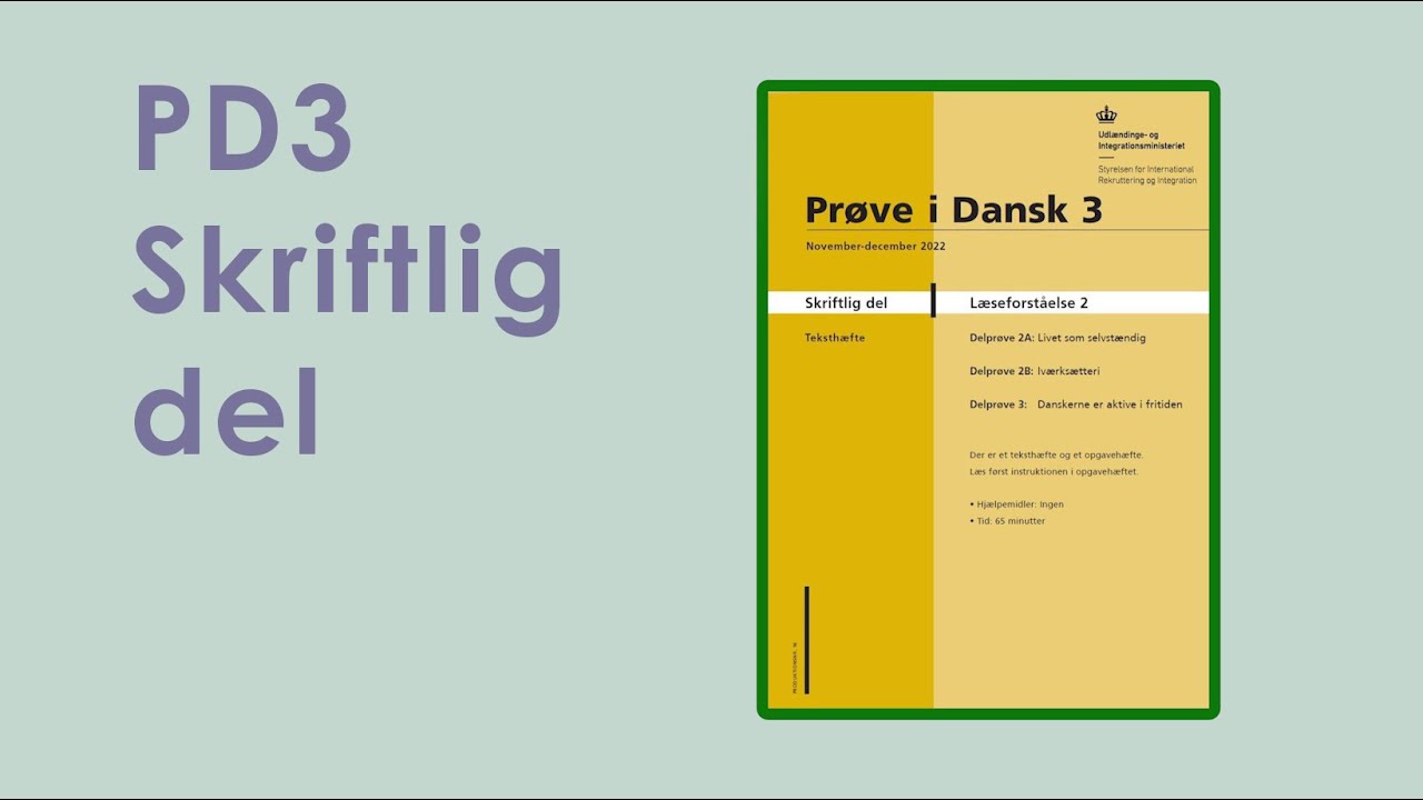 Sådan foregår PD3, Skriftlig del