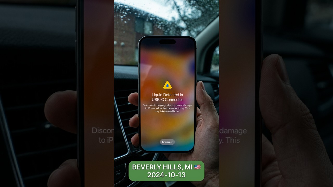 Liquid Detected in USB-C Connector #iPhone