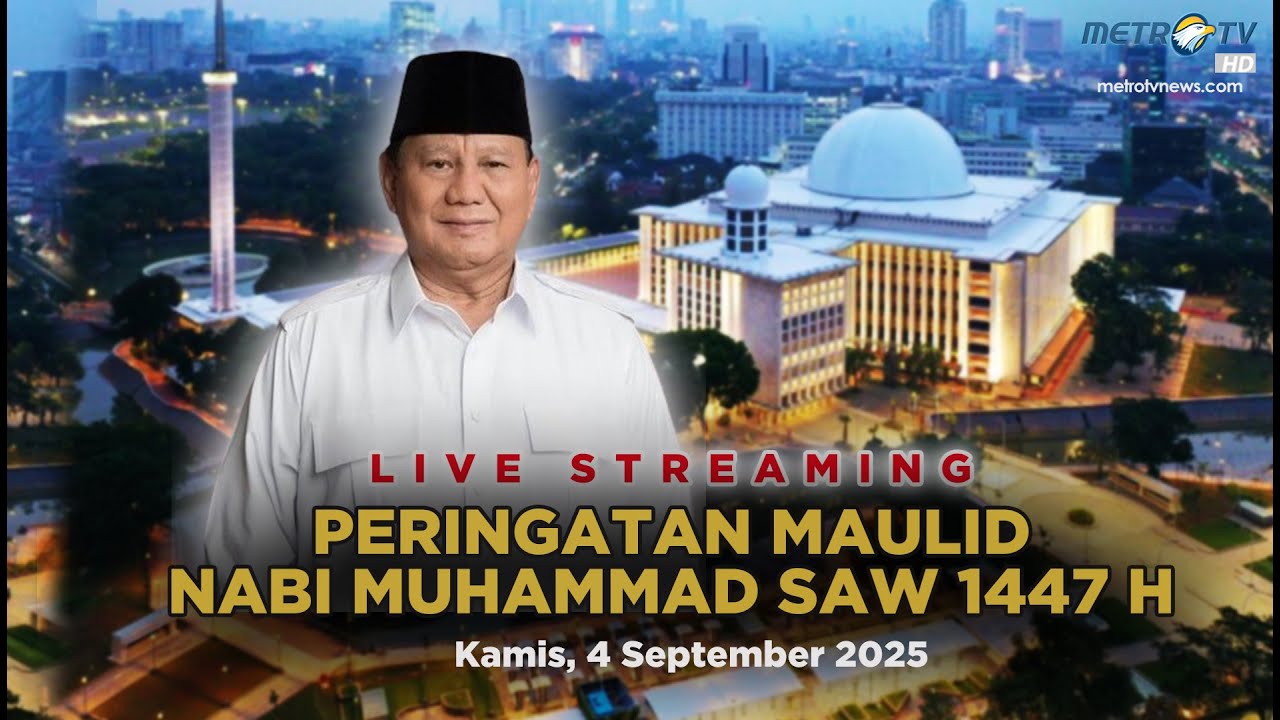 BREAKING NEWS - PRESIDEN PRABOWO HADIRI MAULID NABI MUHAMMAD SAW DI MASJID ISTIQLAL