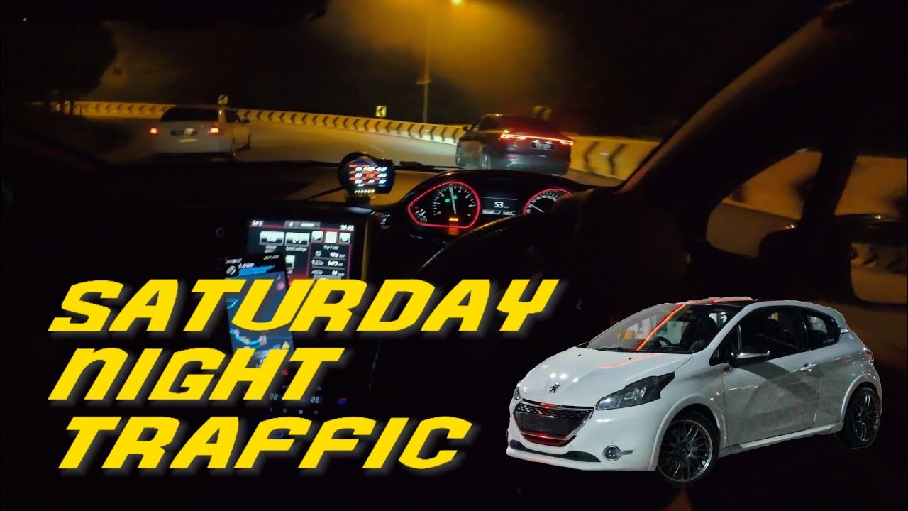 Saturday Night Genting Run in Traffic - Peugeot 208 GTi (Pure Car Sound)
