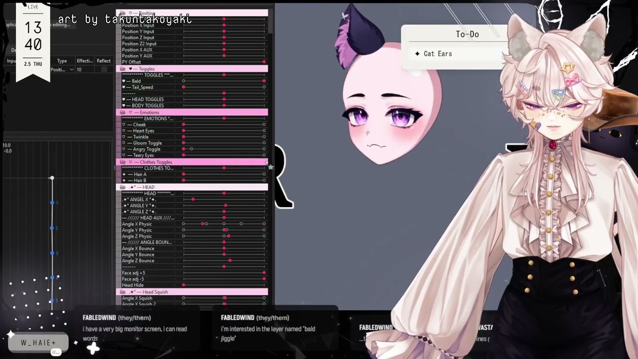 [VOD] I rig another VTuber Model pt 5 - CAT EAR [Live2D]