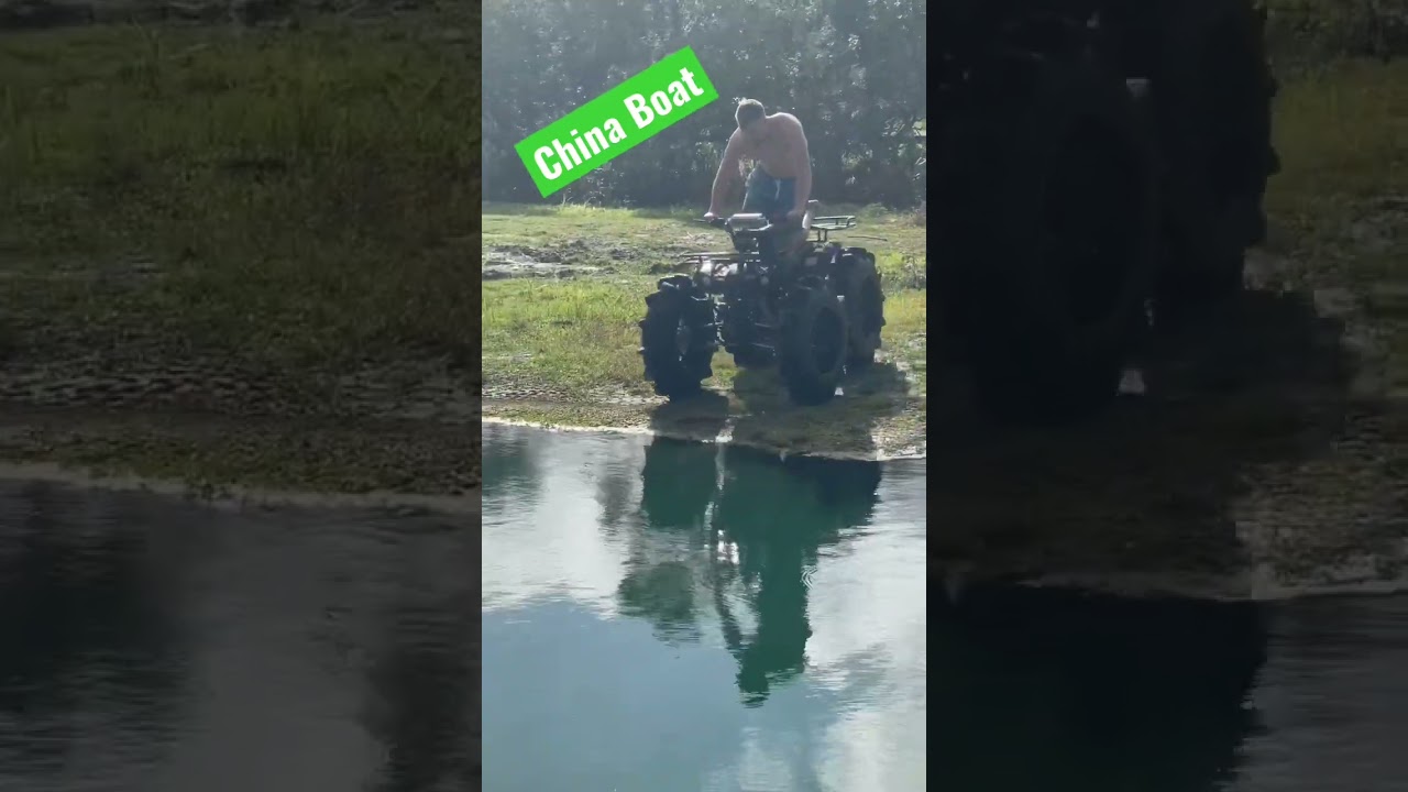 125cc crawls everywhere now! #viral #views #offroad #deep #mudding #atv #honda #mud #canal #lake