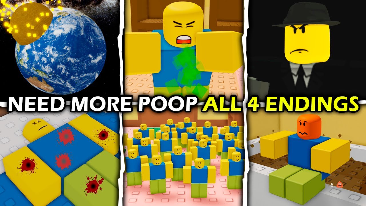 💩NEED MORE POOP💩 - (Full Walkthrough + All 4 Endings) - Roblox