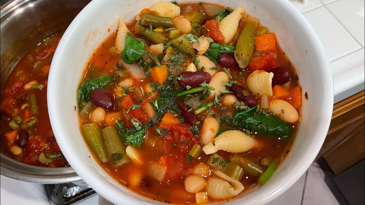 Nostalgic Minestrone Soup Recipe🍅- Vegan Friendly & Soy Free