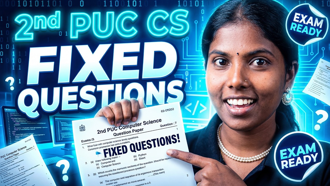 🔥 Fixed Questions For 2nd PUC Computer Science 2026 | Score Full Marks in Boards 💯🚀