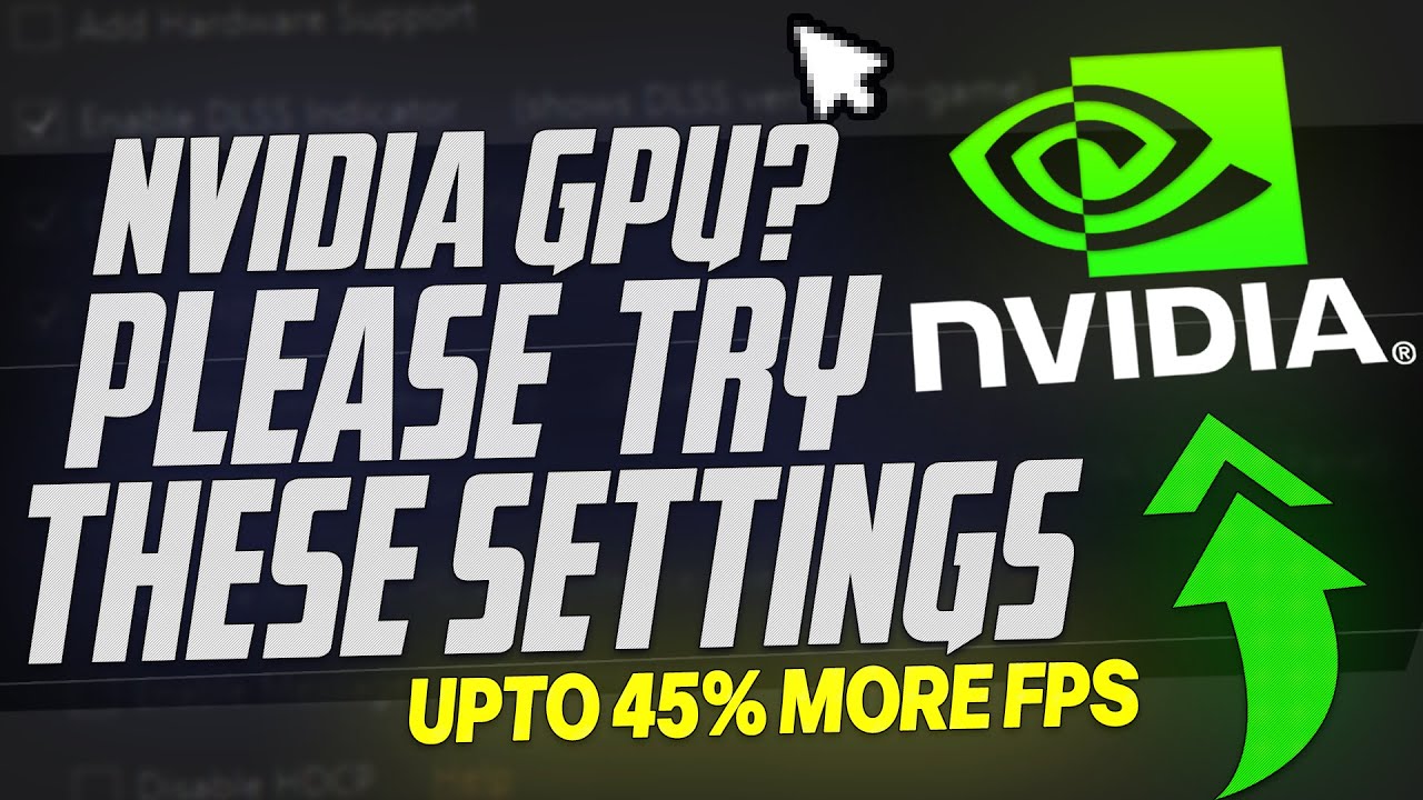 🔧 Have an NVIDIA GPU you NEED to be doing this *upto 45% MORE FPS* ✅