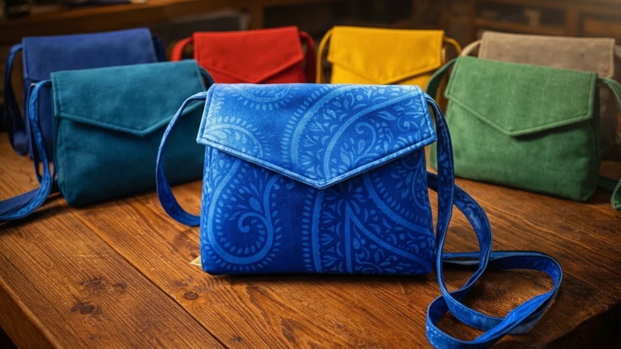 Fast & Easy DIY Canvas Crossbody Bag | Cute and Compact