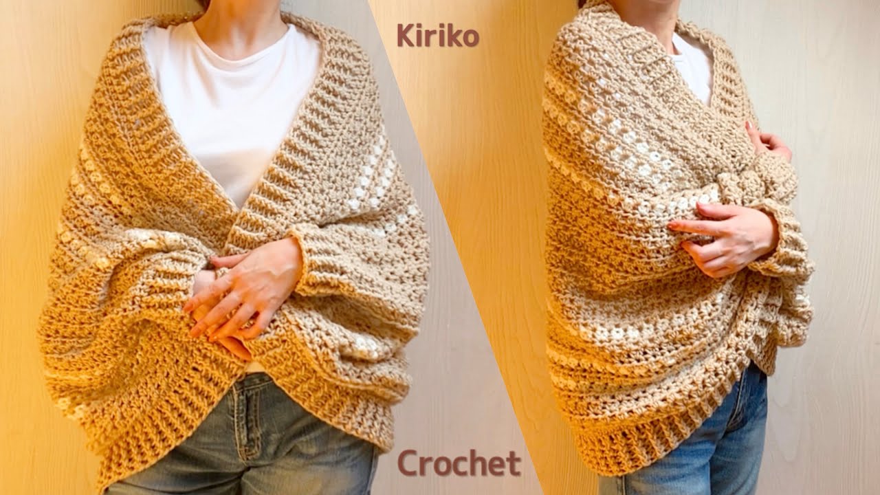 [Dolman] Как связать крючком очень простой свободный кардиган