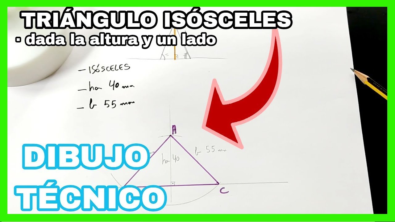 TRIÁNGULOS - isósceles, dada la altura (ha) y un lado (b)🛸