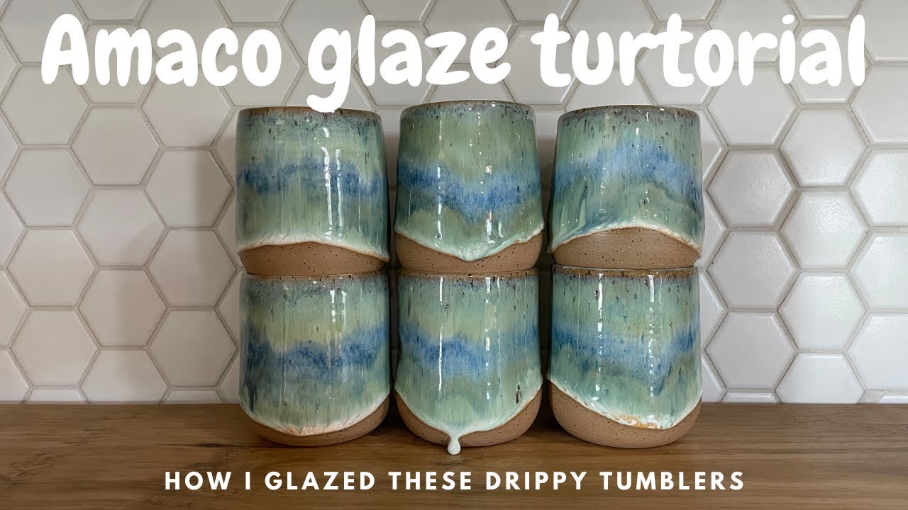 How I glazed these drippy tumblers - Amaco glaze tutorial