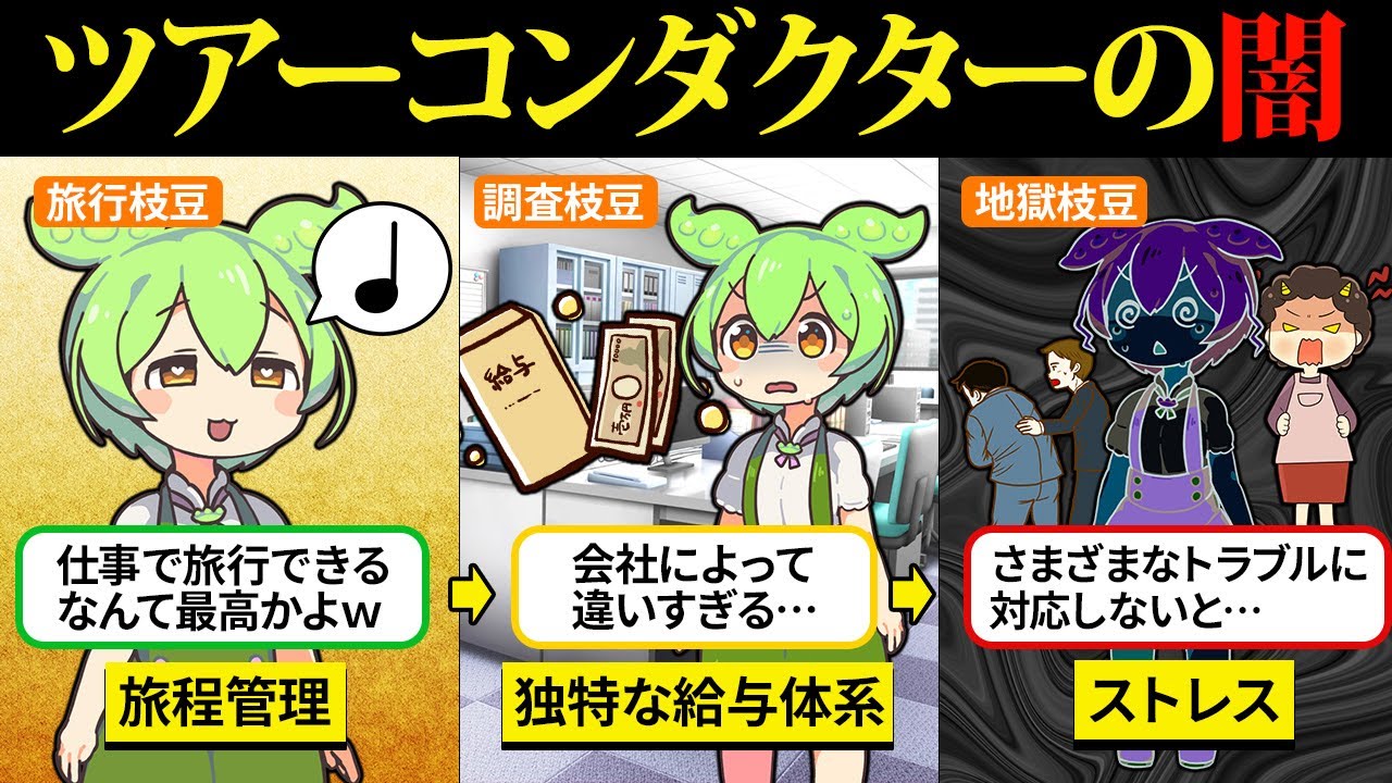 添乗員になれば仕事で楽しく旅行できると思ったのだ…【ずんだもん＆ゆっくり解説】