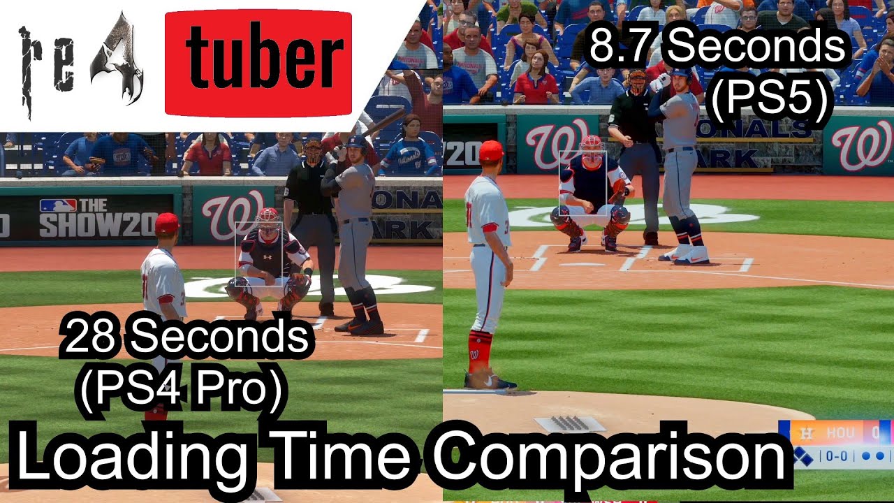 MLB The Show 20 PS4 Pro vs PS5 Backward Compatibility Load Time Comparisons