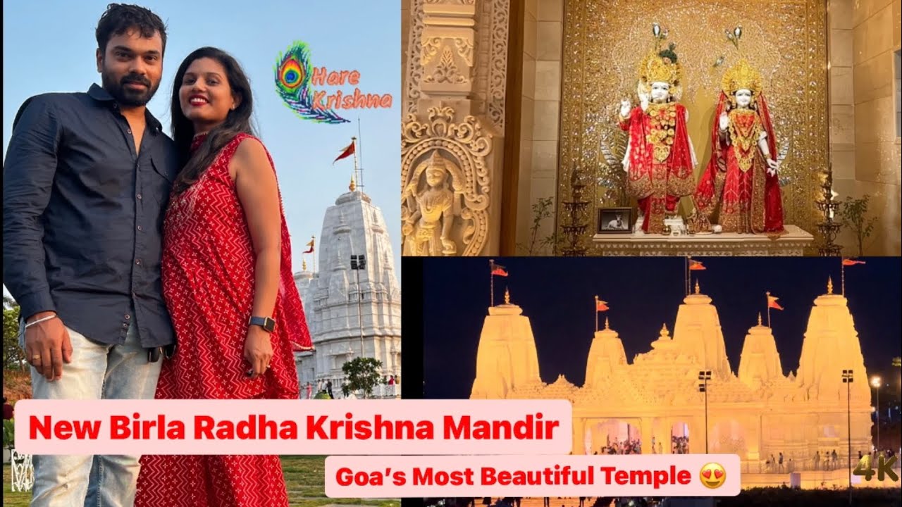 BIRLA RADHA KRISHNA MANDIR🛕(Vasco, Goa) | Full Tour in 4K (Exterior + Interior) | Best Temple in Goa