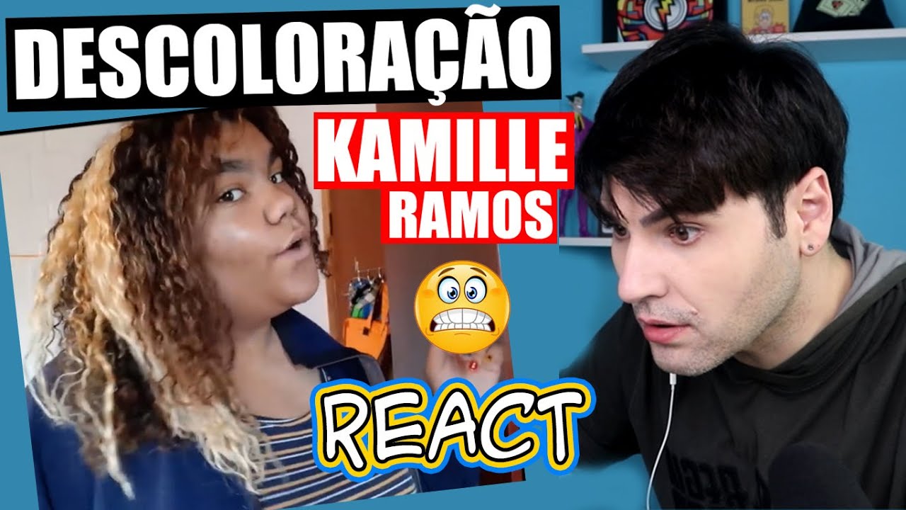 REAGINDO A KAMILLE RAMOS DESCOLORINDO O CABELO | ACABEI COM MEU CABELO K🤡😢