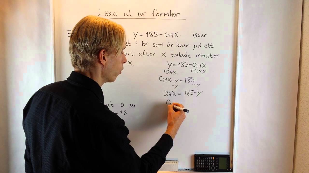 Lösa ut ur formler