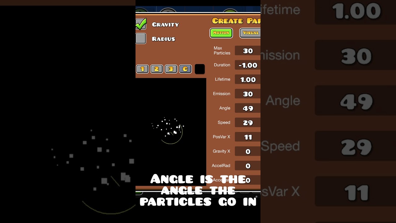 How to use PARTICLES in Geometry Dash! #shorts  #geometrydash #game #gd #editor #particles