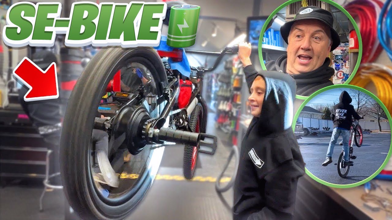 Мы установили мотор на мой велосипед BMX SE