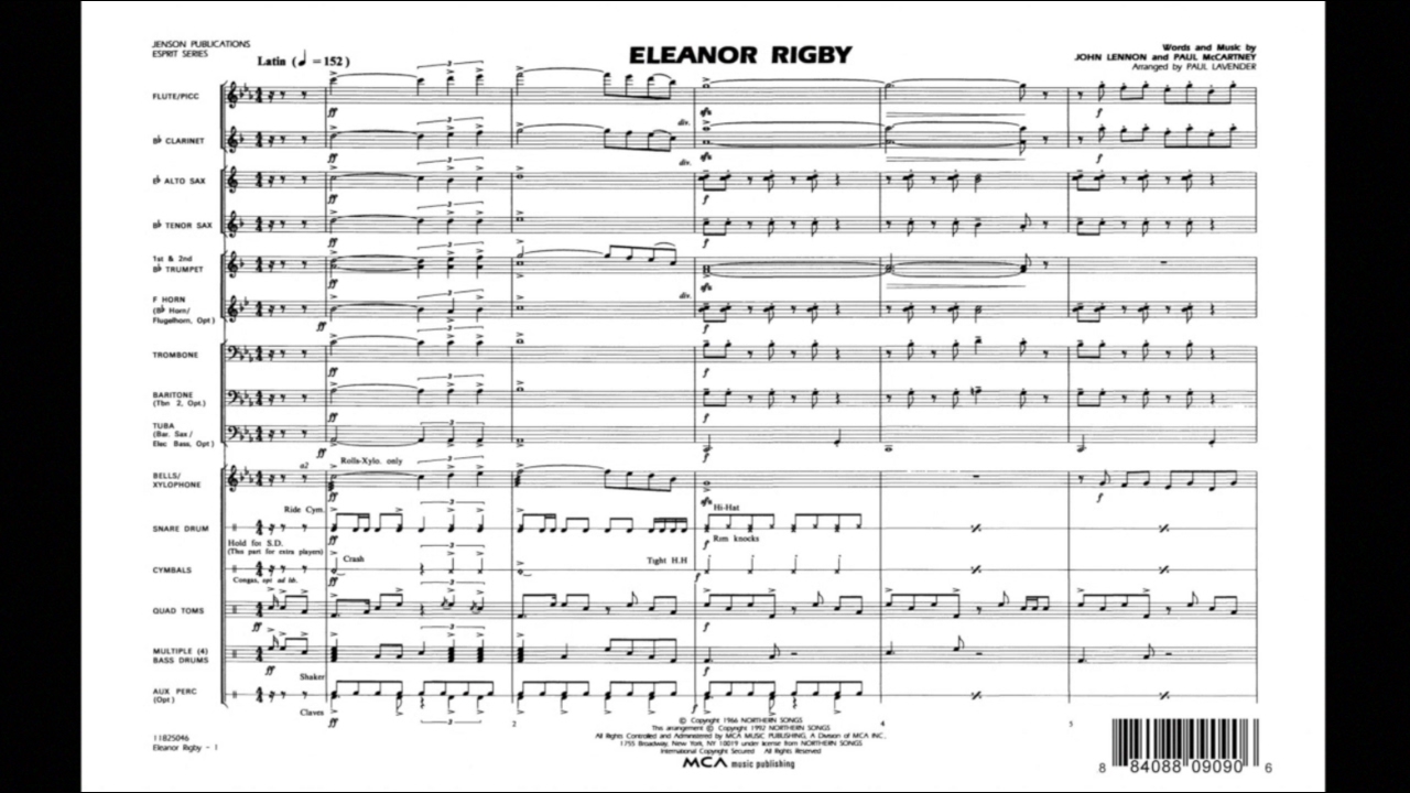 Eleanor Rigby by John Lennon & Paul McCartney/arr. Paul Lavender