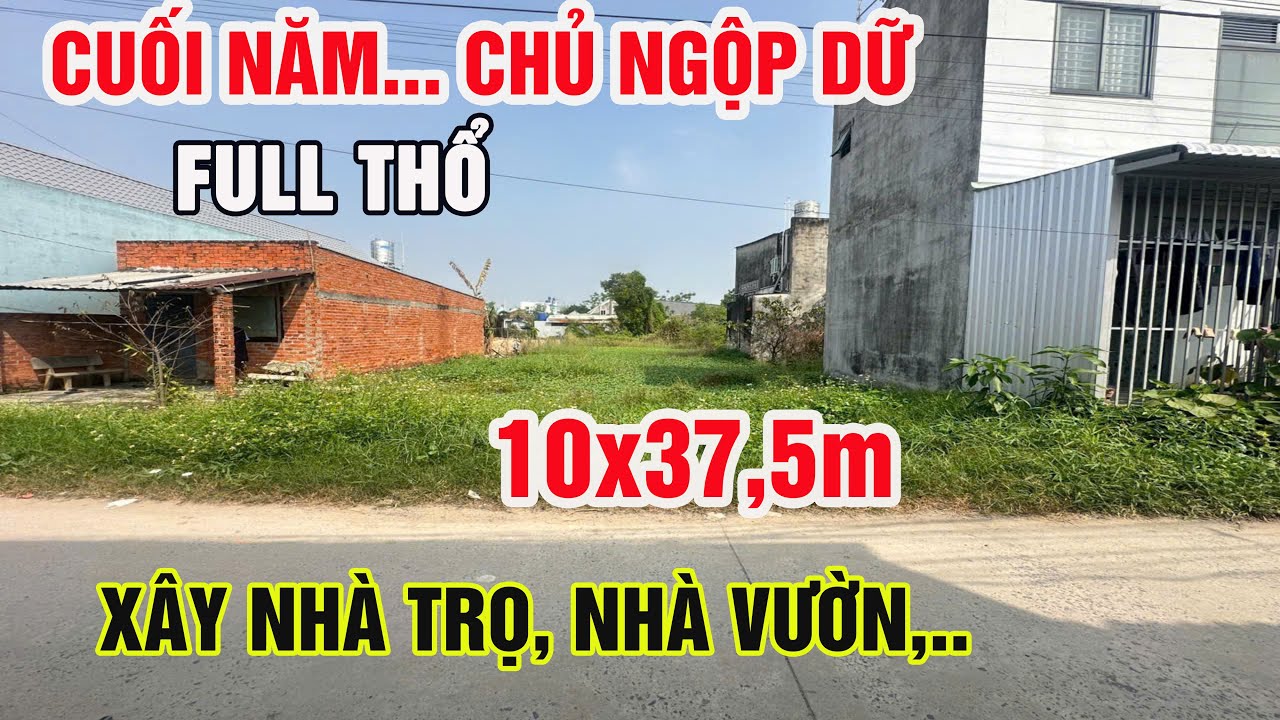 Gấp.. CHỦ KẸT BÁN 10X37,5M2 ĐẤT VUÔNG VỨC GẦN HƯỚNG BỆNH VIỆN HÀN QUỐC , LONG AN | Hằng Bán Đất
