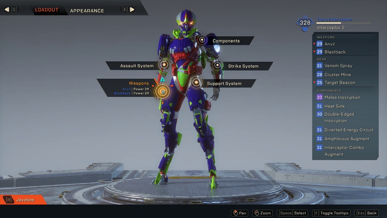 Anthem Crafting Weapon and Consumeable
