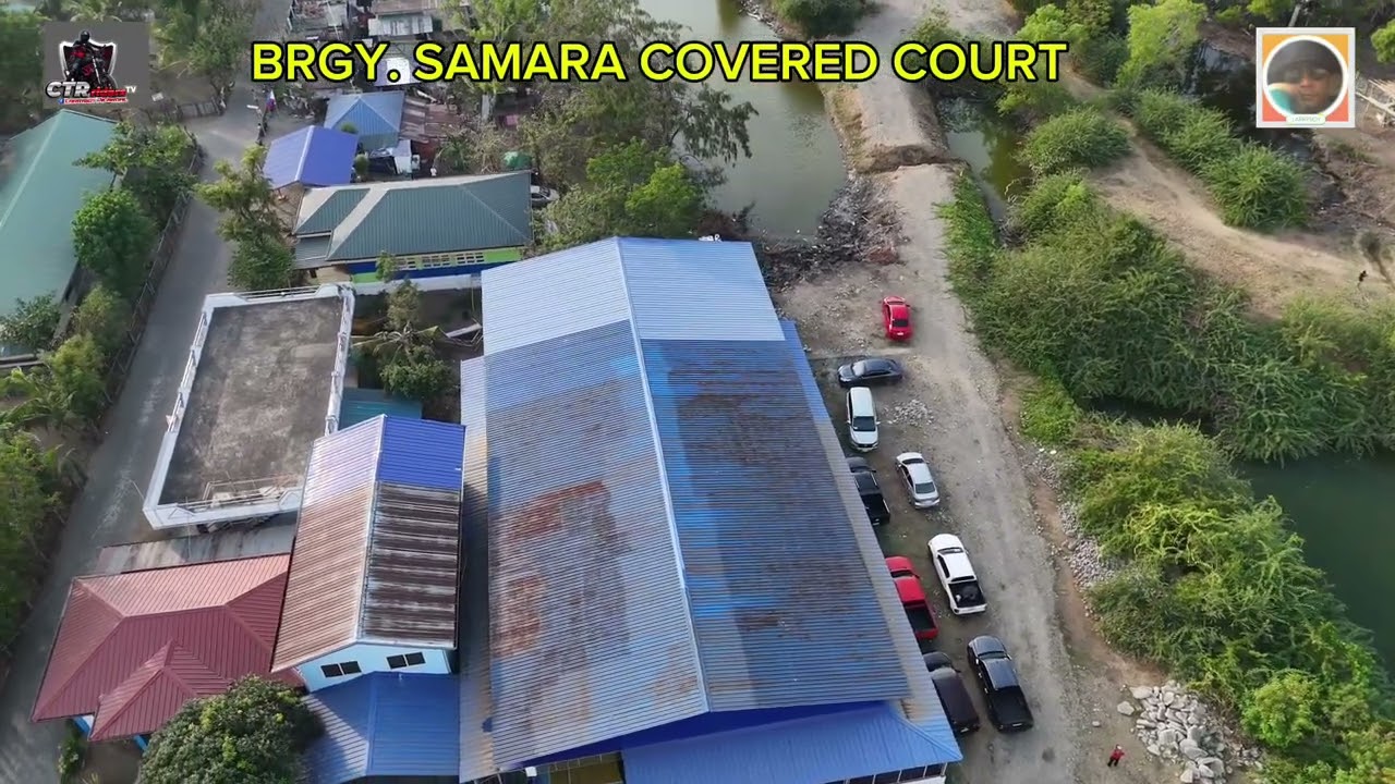Drone shoot Ng malapit sa dagat na  COVERED COURT,,ang Brgy SAMARA COVERED COURT,, ARINGAY l.u.